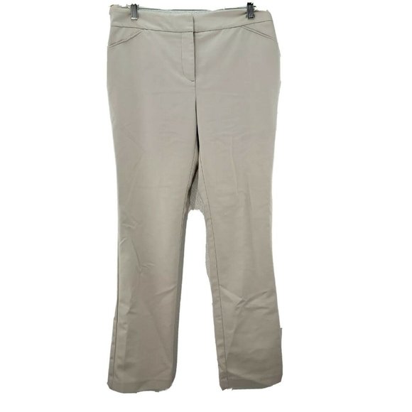 Chicos so‎ slimming womens pants beige slacks flat - Picture 1 of 9